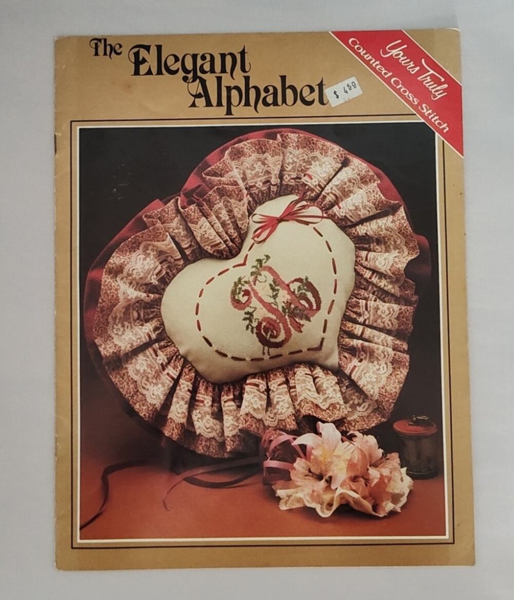 Yours Truly Elegant Alphabet Cross Stitch Pattern A-Z Floral
